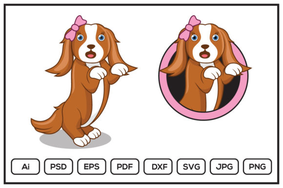 Cute Dog Cartoon Character Design