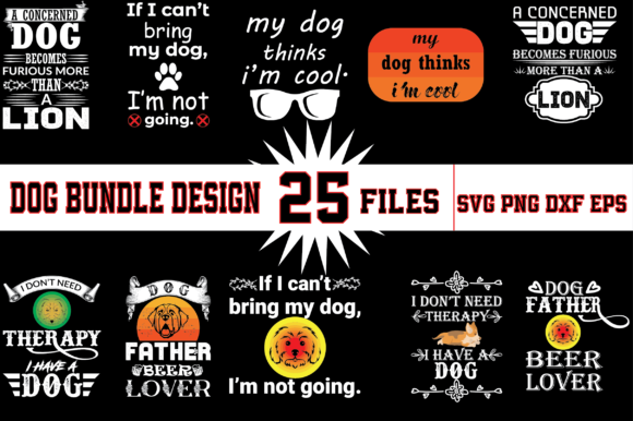 DOG BUNDLE T-SHIRT DESIGN