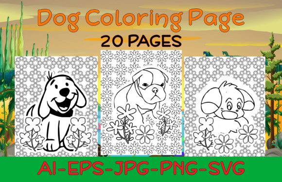 Dog Coloring Page for Kids