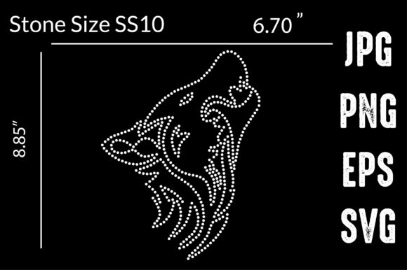 Dog Tattoo Rhinestone Design