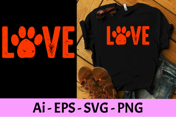 Love Dog T-shirt Design