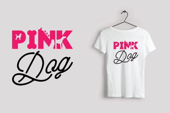 Pink Dog Embroidery Design