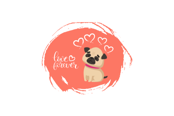 Valentine Loving Dog Lover Illustration